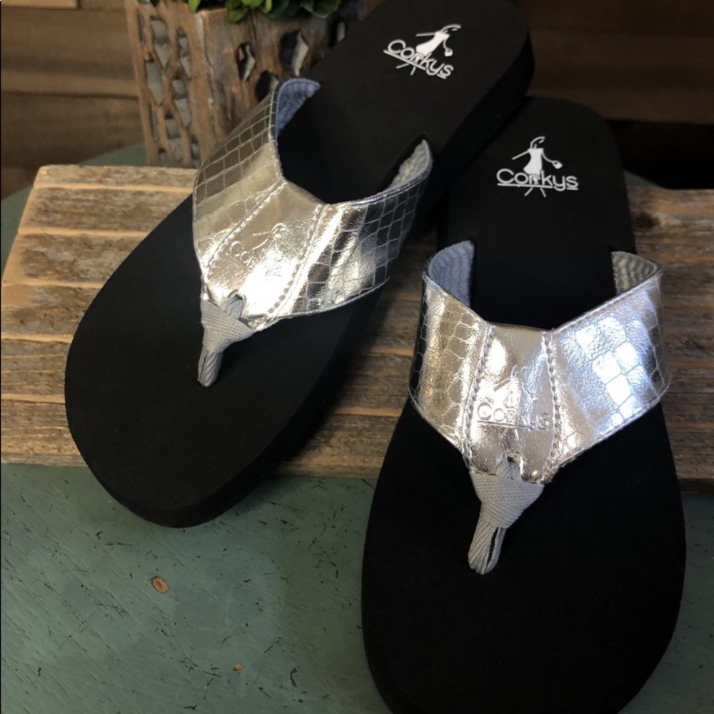 Corkys Lumi Flip Flop - Silver